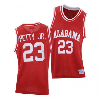 Men's Alabama Crimson Tide #23 John Petty Jr. Red 2021 NCAA Throwback College Basketball Jersey 2403SSKC6